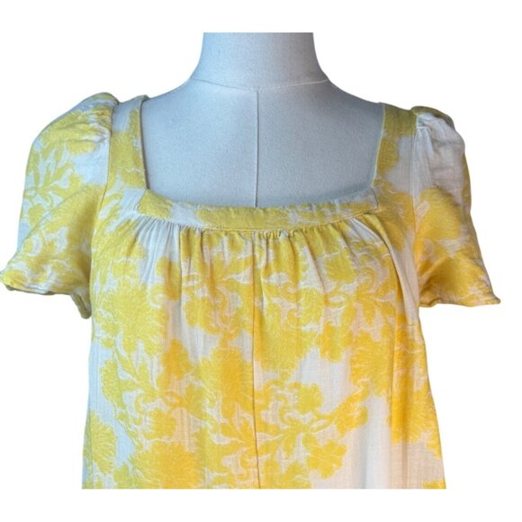 2/$30 ZARA XS-S Yellow & White Floral Cotton Dress - Picture 6 of 14